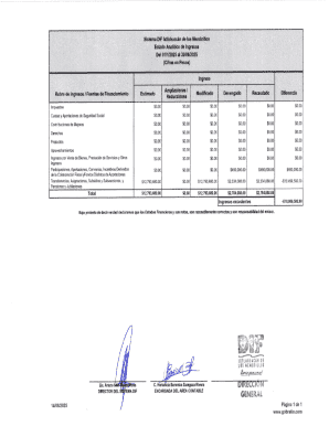 Financial statement template