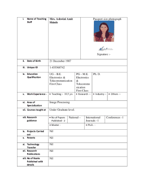 Teacher Application Form