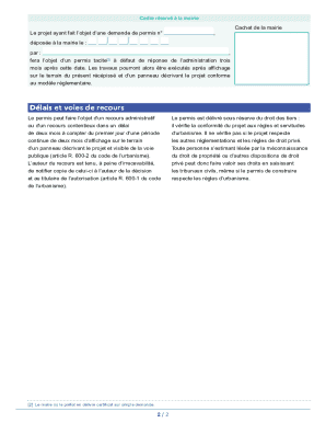 French Permit Application Receipt