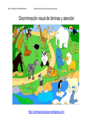 Visual discrimination activity sheet