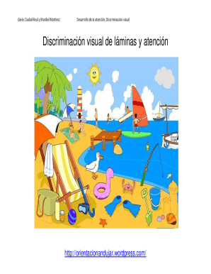 Visual discrimination activity sheet