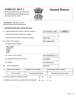 Share Capital Breakup Form