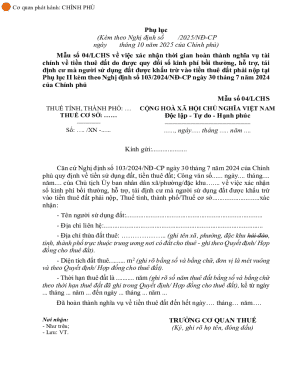 Vietnam Land Lease Tax Confirmation Form