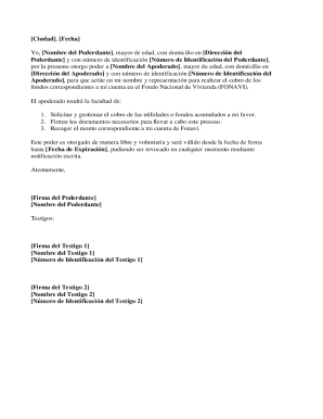 Power of attorney for fonavi funds