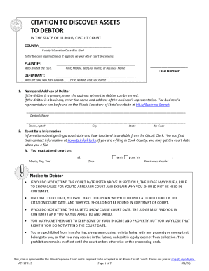 Illinois Citation to Discover Assets
