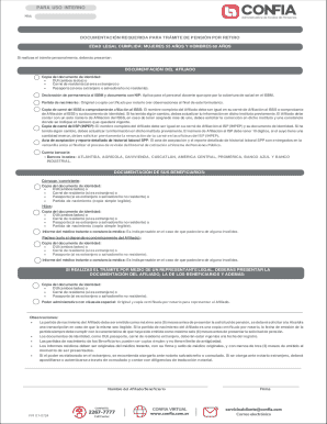 Retirement pension documentation requirements