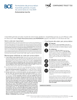 Proxy Form for BCE Inc Annual Meeting