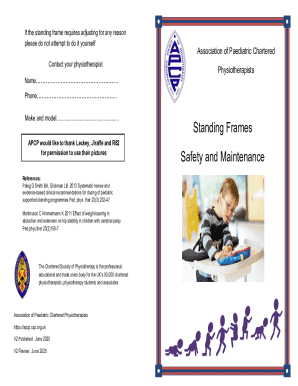 Standing Frame Safety and Maintenance Guide