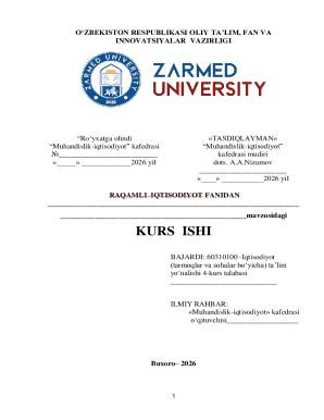 Uzbekistan Coursework Assignment Form