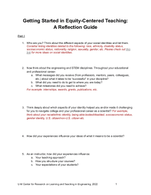 Equity-Centered Teaching Reflection Guide
