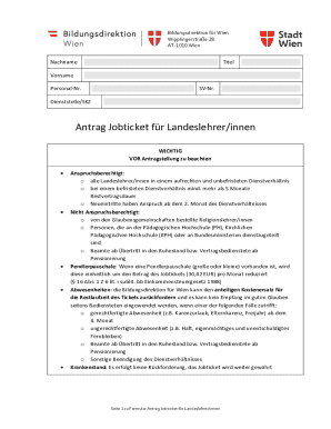Jobticket Application for Austrian Teachers