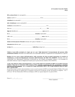 Italian Citizenship Recognition Application