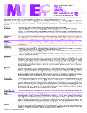 IMU Declaration Form for Non-Commercial Entities