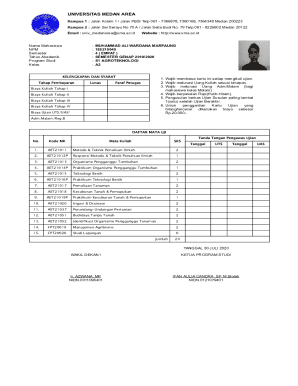 Student Exam Card