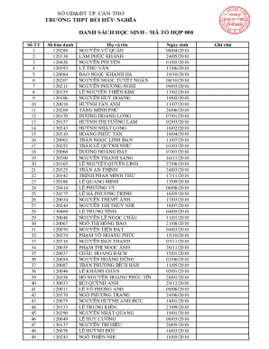 Student List Template