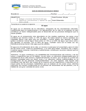 Natural sciences guide for 5th grade