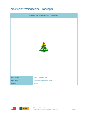 Christmas Worksheet Solutions