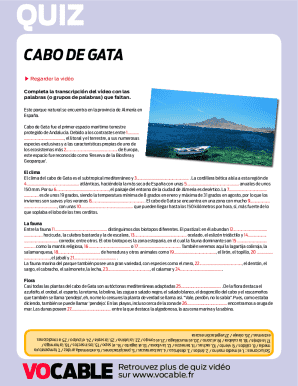 Cabo de gata quiz