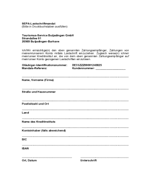 SEPA Direct Debit Mandate