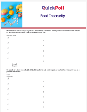 Dental Practitioner Food Insecurity Survey