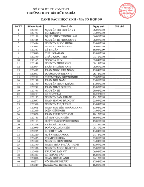 Student List Template