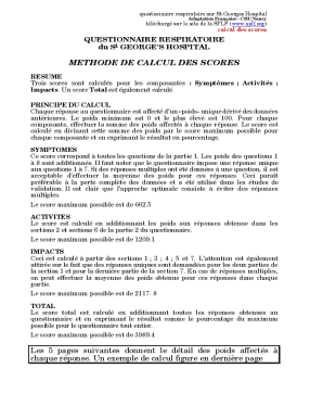 St. George's Hospital Respiratory Questionnaire