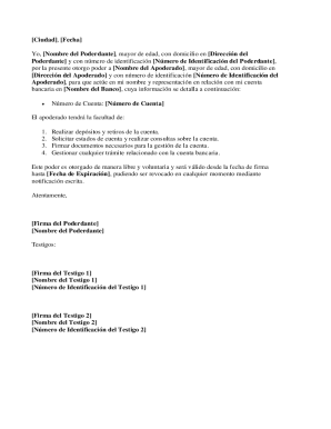 Bank Power of Attorney