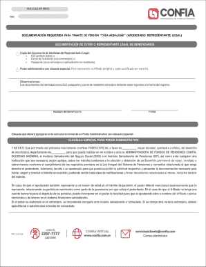 El Salvador Pension Benefit Power of Attorney