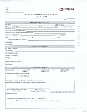 Disability Benefits Application Form