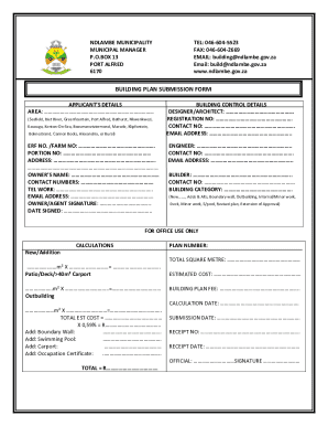 Building Plan Submission Form