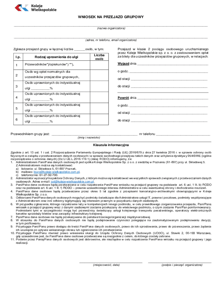 Group Travel Request Form - Blank Fillable Template | Fill Out, Print ...