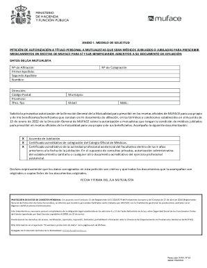 MUFACE Prescription Authorization Request