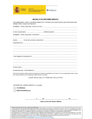 Medical Report Form for Prescription Approval