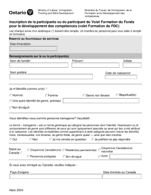 Canada Skills Development Fund Training Participant Registration