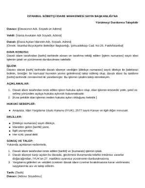 Yürütmeyi Durdurma Talebi