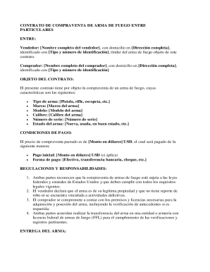 Contrato de Compraventa de Arma de Fuego Entre Particulares