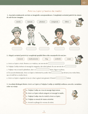 A2+ Activity Sheet: Fear of Doctors and Medicine