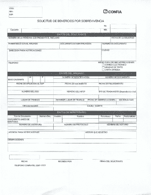 Survivor Benefits Claim Form