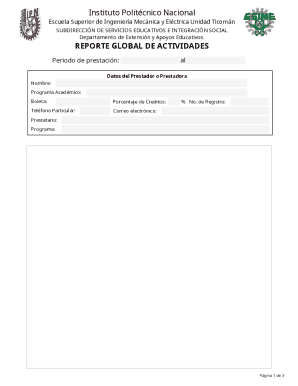 Instituto Politécnico Nacional Activity Report