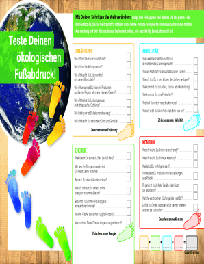 Ecological Footprint Questionnaire