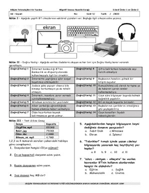 BilgeBT 5th Grade IT Exam Preparation Worksheet