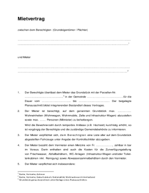 Swiss Lease Agreement