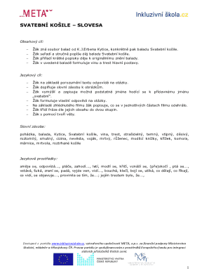 Czech Education Worksheet - Svatební Košile