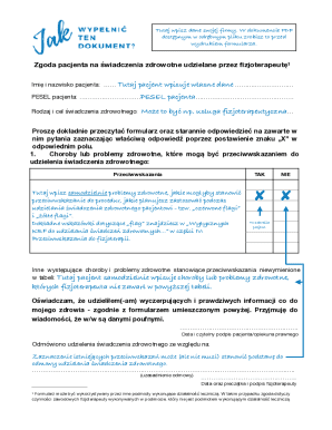 Patient Consent Form for Physiotherapy Services