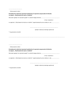Parent Consent Form for Family Life Education