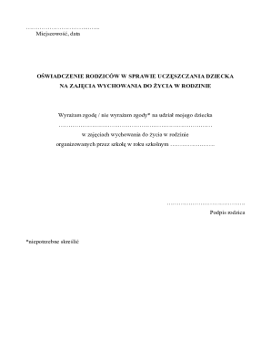 Parental Consent for Family Life Education