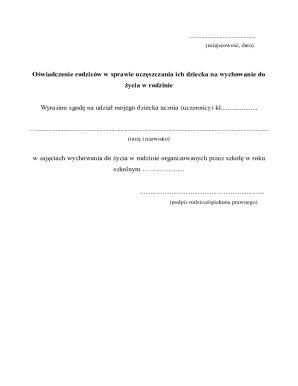 Parental Consent for Family Life Education