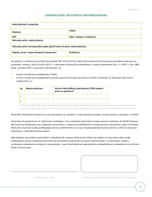CRS Tax Residency Declaration Form