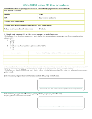 CRS Client Status Declaration