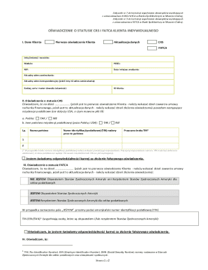 CRS and FATCA Status Declaration Form
